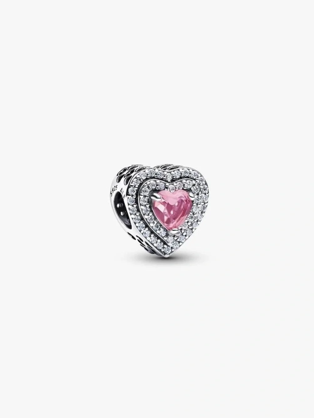 Pandora Sparkling Leveled Hearts Charm